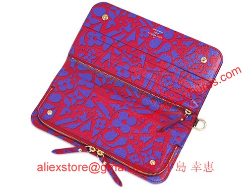 ルイヴィトン　LV　長財布　スウィート・モノグラム　ポルトフォイユ・アンソリット　ローズアンディアン　M90128